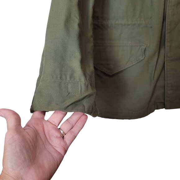 Vintage Alpha Industries M65 Mens Field Jacket Olive Green Cold Weather Coat - Picture 5 of 14